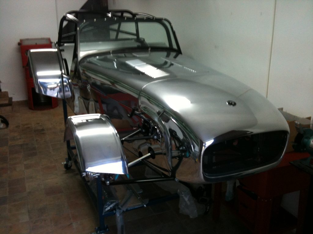 polished hand crafted  aluminum lotus 7  by MPHMOTORPANELS